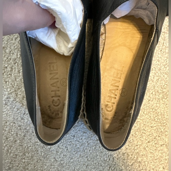 🎈🎈🎈 SOLD🎈🎈🎈CHANEL Black Lambskin CC Espadrilles- FULL SET LK NEW - sale - Picture 10 of 13